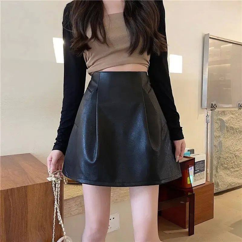 High waisted pleated slimming short skirt高腰褶皱显瘦半身裙