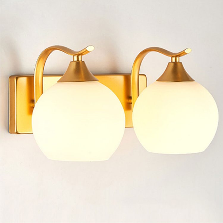 简约现代美式双头铁艺金色走廊灯