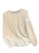 CLEARANCE AND LEAKAGE WITHDRAW FOREIGN TRADE SPRING AND AUTUMN ROUND NECK PLEATED LONG-SLEEVED COTTON SHIRT WOMENS LOOSE AND VERSATILE UNDERSHIRT TOP