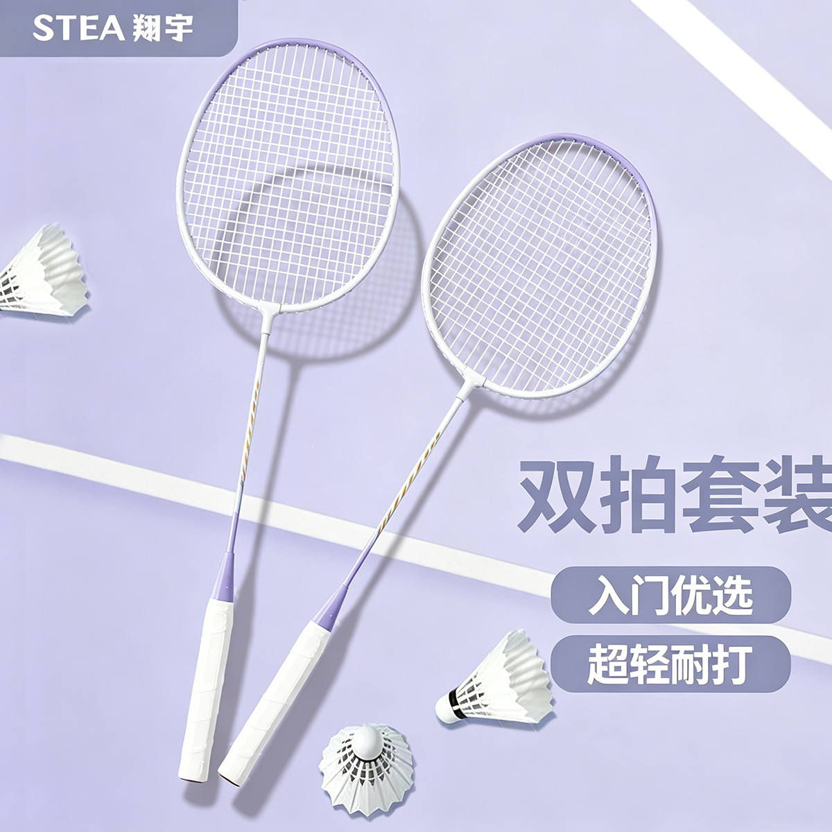 羽毛球拍正品官方旗舰店双拍超轻成人套装耐打耐用型学生训练专用