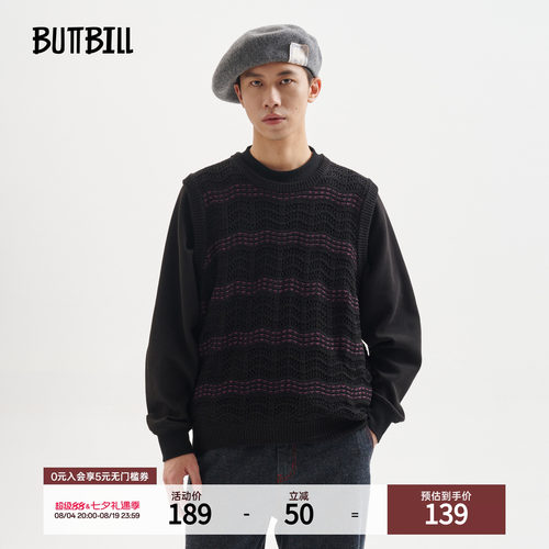 BUTTBILL复古圆领背心内搭