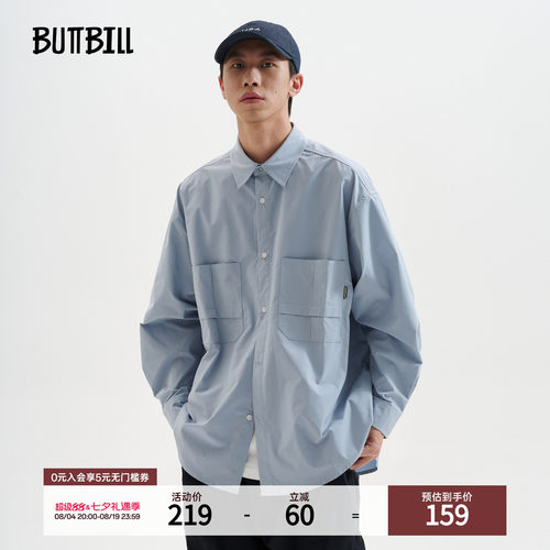 BUTTBILL口袋折缝衬衫