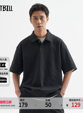 BUTTBILL 复古通勤solotex华夫格polo衫短袖T恤男情侣廓形上衣服