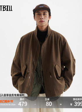BUTTBILL 通勤复古三合一两件毛呢M51风衣外套男情侣夹克廓形棉服