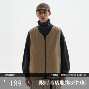 BUTTBILL 23SS复古马甲男女情侣日系复古V领无袖坎肩Vintage背心