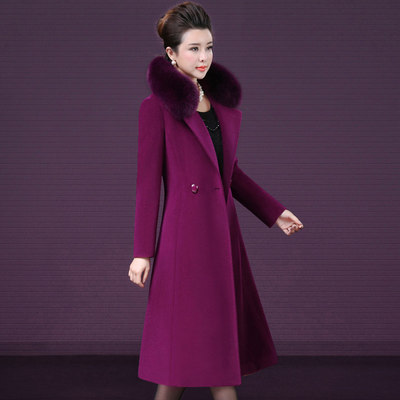 贵夫人腰带羊绒大衣女收
