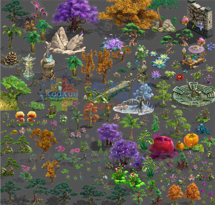 9046y102-q版手绘植物修图素材