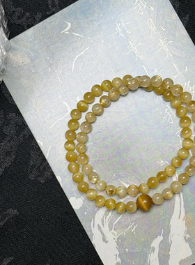 天然金发晶金虎眼黄虎眼手链女款双圈手串礼物送女友闺蜜生日礼物