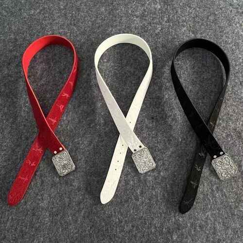 Domy Land龙虎斗武术人腰带皮带cleanfit同款小众黑红白百搭休闲