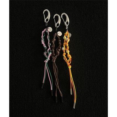 Domy手作原创彩绳串珠挂件小众vintage腰间挂饰质感编织包包挂件