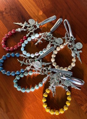 Domy Land原创陶瓷裂钥匙扣简约百搭高级小众元素红·轻奢