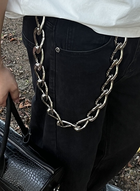 Domy Land原创重工款大号古巴裤腰链高级感小众设计男女包包挂链