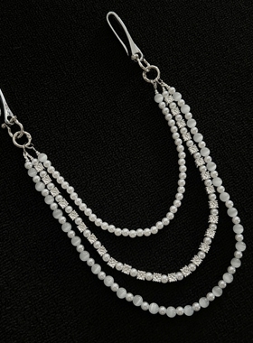 Domy Land穿搭配饰原创手作质感包挂三层珍珠拼接裤链小众设计感