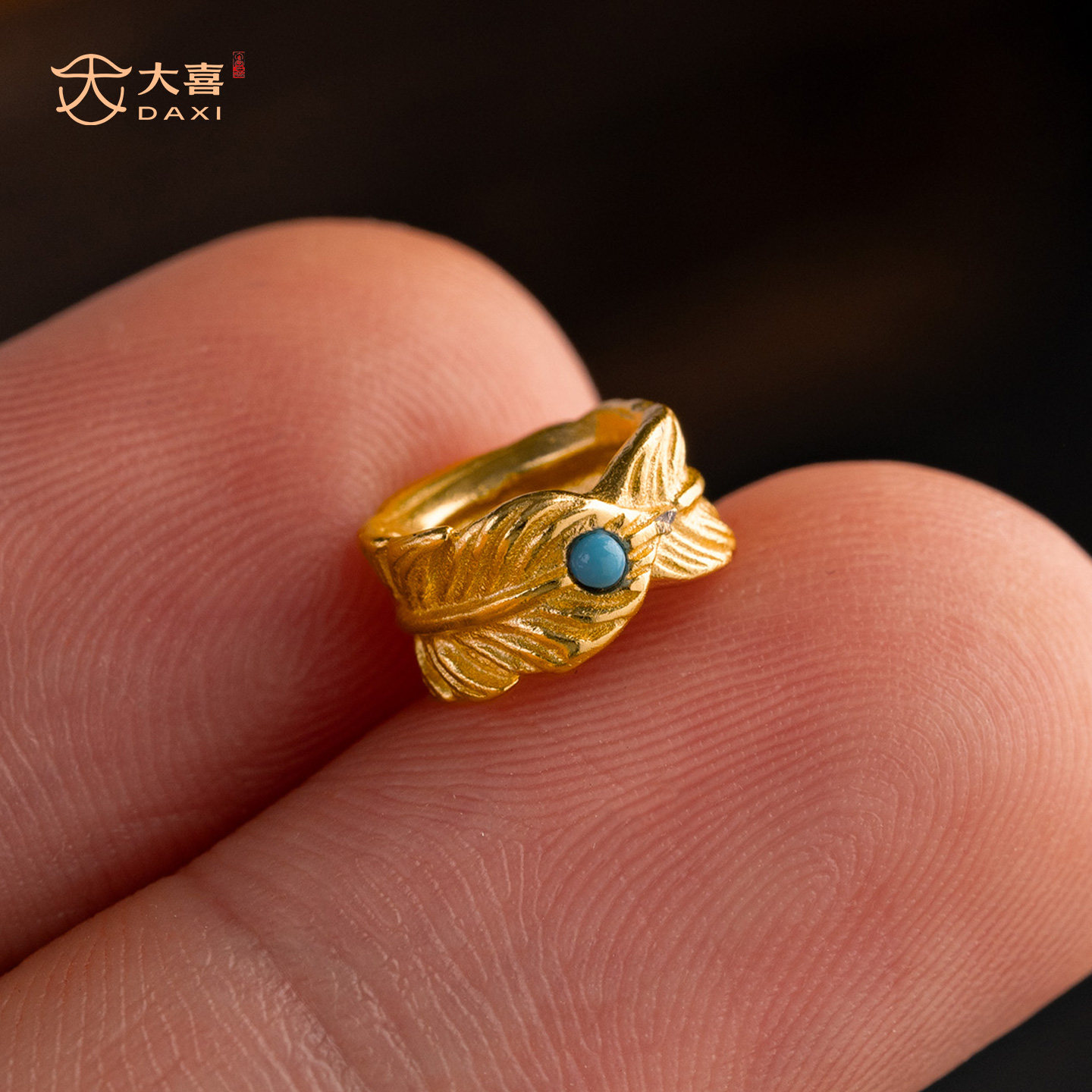 纯银羽毛卡环S925银镀金隔片