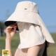 全方位防晒帽女夏季 骑车遮阳防紫外线全脸面罩一体护颈冰丝太阳帽