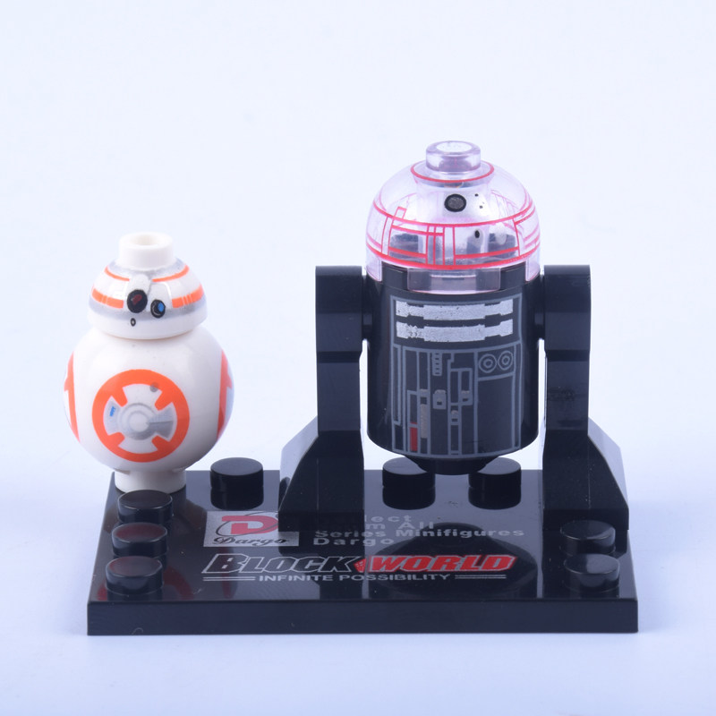 正品d牌星球大战7原力觉醒新白兵bb-8儿童益智拼装小人仔积木玩具