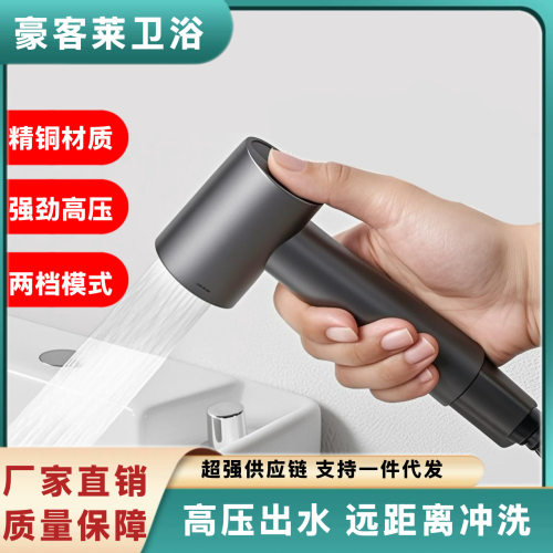 ALDF跨境马桶伴侣磁吸喷枪按键免钉增压喷头卫生间高压冲洗器马桶