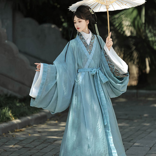 挽纱坊原创东汉直裾男女同款2024秋季上新日常可穿-【知简】