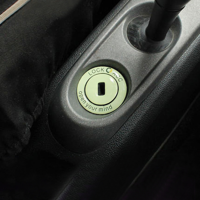 09-14款钥匙孔点火圈装饰贴适用奔驰Smart斯玛特汽车内饰改装胶贴