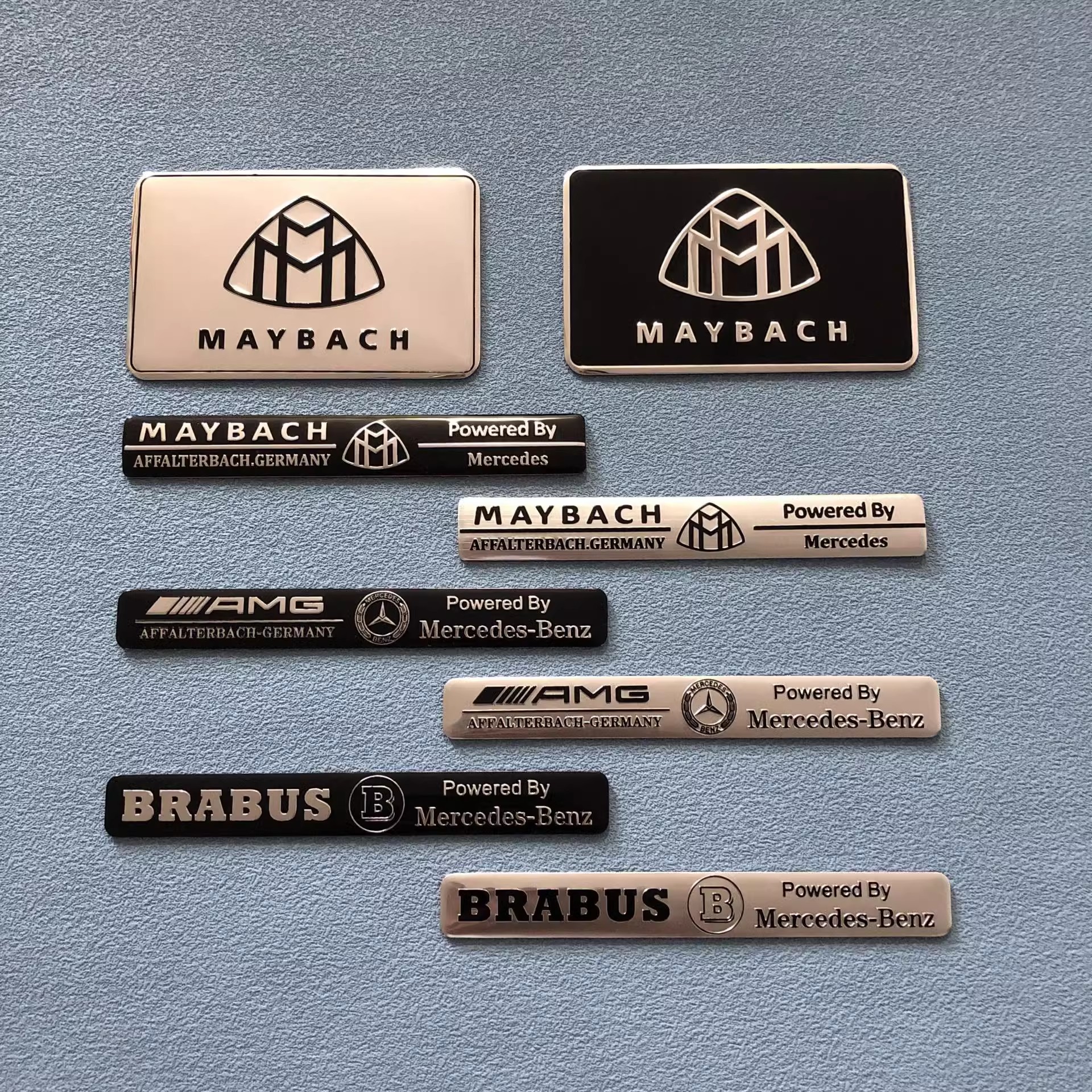 适用奔驰AMG迈巴赫金属贴标 巴博斯BRABUS改装铭牌铝标汽车装饰贴