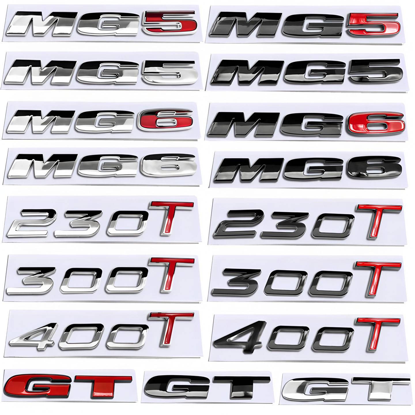 适用于名爵车标改装黑色MG5/MG7前中网MG6后尾箱GT字母轮毂盖贴标