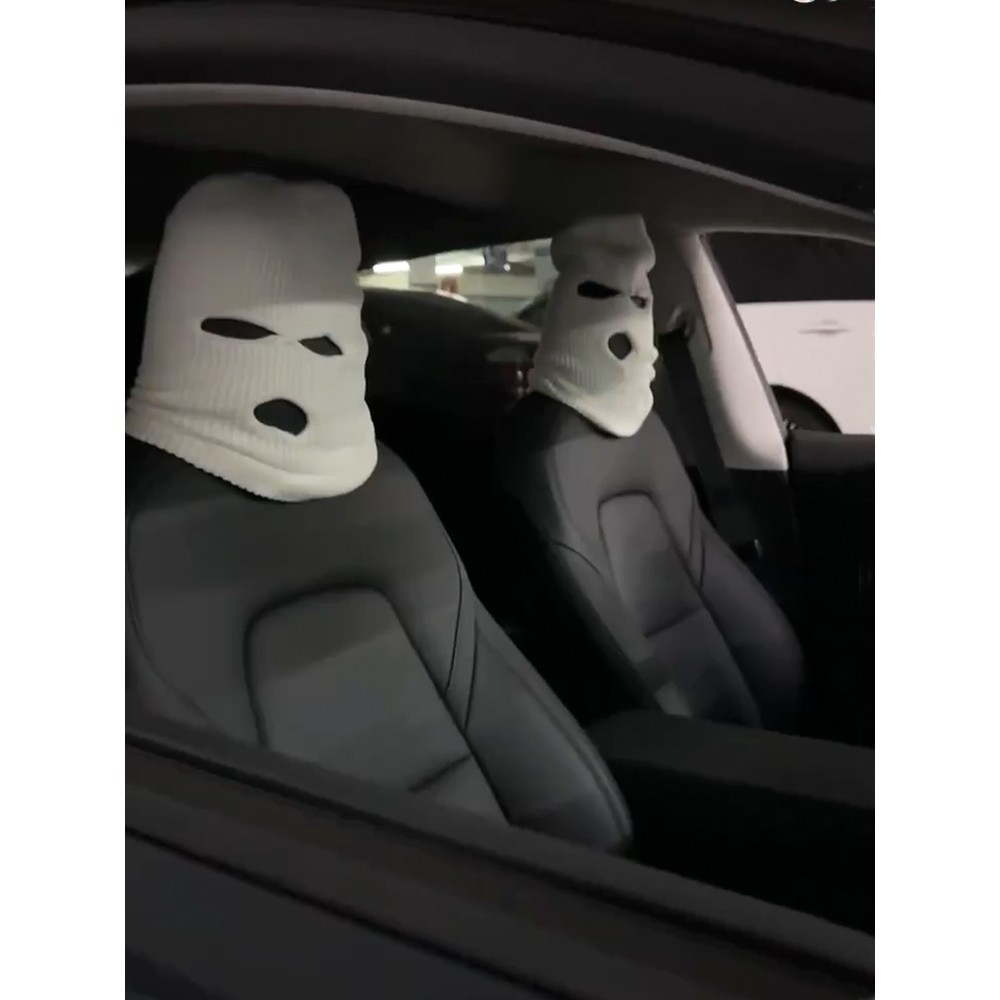 个性搞怪汽车头枕头套车用座套车内靠枕特斯拉宝马比亚迪奔驰大众