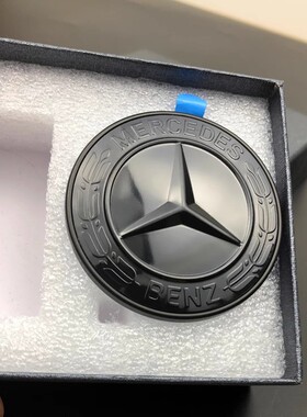 奔弛C200LE300LGLA200L改装C43E63A45运动版黑色机盖平标引擎盖标