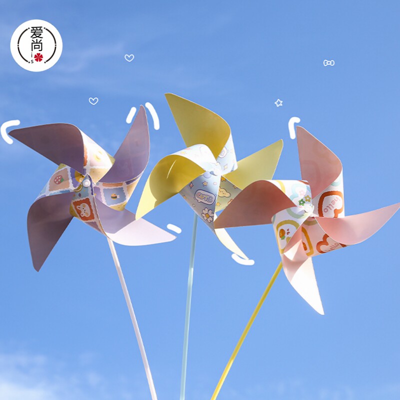 花束花盒抱抱桶装饰彩色风车玩具