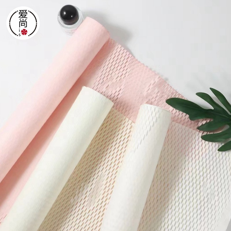 新款花束环保蜂窝纸网眼拉伸艺术纸花艺包花纸礼品鲜花包装材料