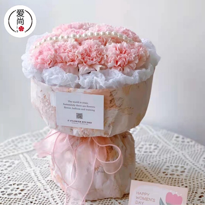 梦境后花园油画风鲜花包装纸