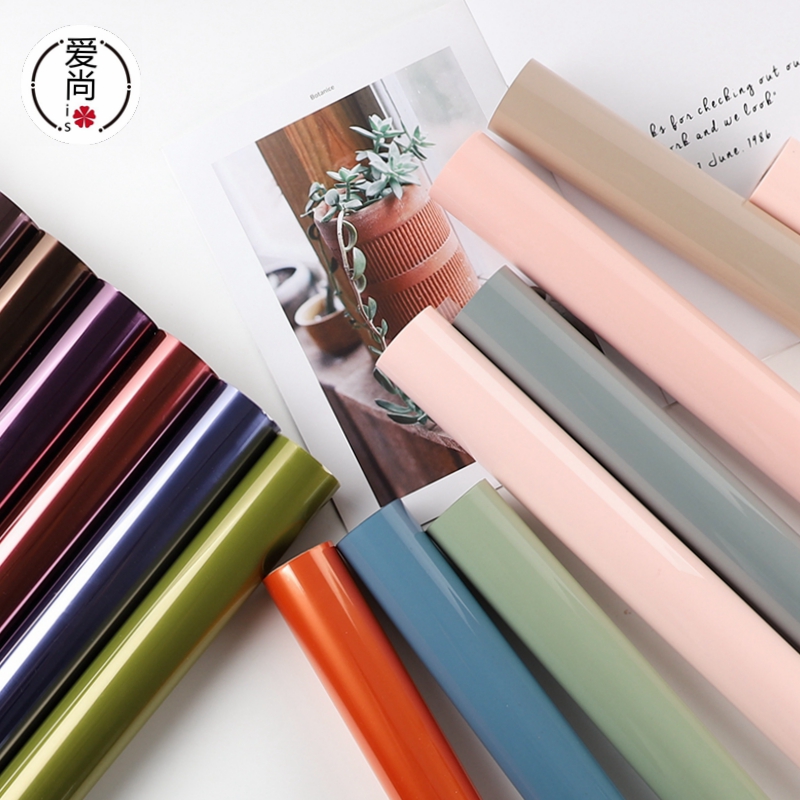 爱尚鲜花包装纸彩色果冻膜水晶纸