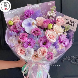 日常新款油画氛围纸 乌梅子酱鲜花花束包装纸花艺包花艺术牛皮纸