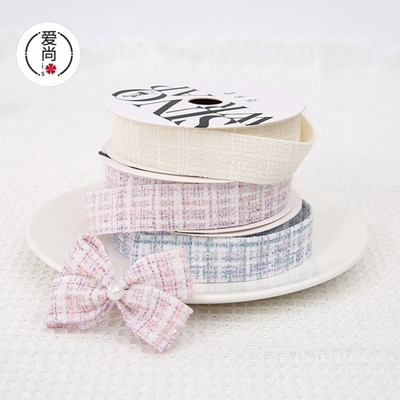 2.5cm新款绸带小香风银线缎带鲜花礼物花束包装织带DIY手工材料包