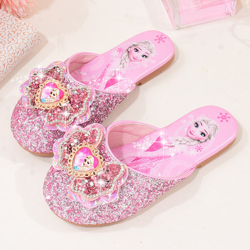 女童拖鞋公主包头爱莎拖鞋夏季