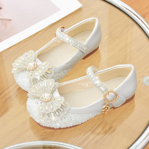 童鞋公主女爱莎舒适软底水晶鞋子