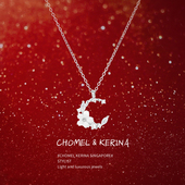 「月光序曲」天然贝母樱花锁骨项链女纯银轻奢小众高级感生日礼物