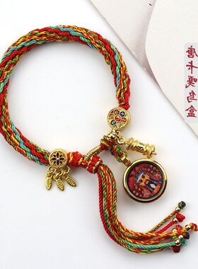 绿度母绳扎基手工轮回文珠编织