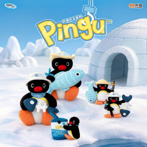 正版pingu企鹅毛绒玩具女孩玩偶公仔睡觉抱枕挂件闺蜜生日礼物女