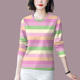 春秋新款 长袖 t恤女女装 清仓捡漏 条纹体恤宽松显瘦遮肚上衣打底衫