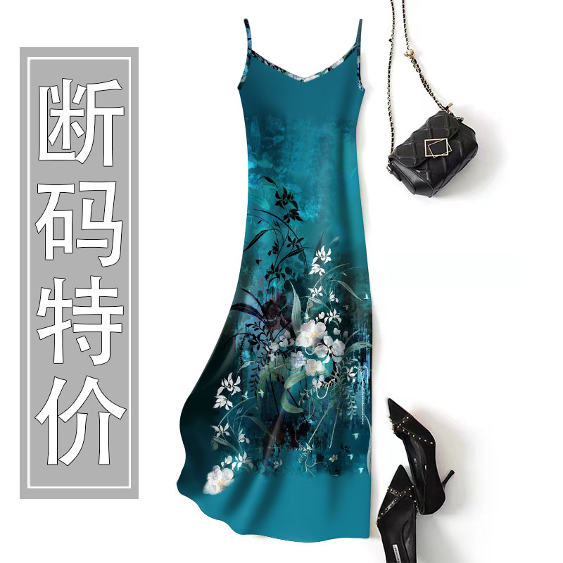 2025新款夏季时尚吊带气质连衣裙中国风宽松显瘦外穿女装吊带裙,女装/女士精品,连衣裙,淘宝优惠券,粉丝福利购,淘宝优惠卷