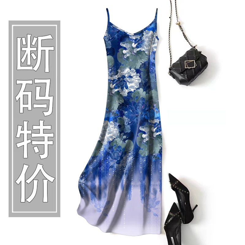 2025新款夏季时尚吊带气质连衣裙中国风宽松显瘦外穿女装吊带裙