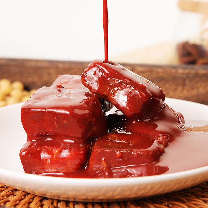 新货克东正宗豆腐乳东北特产红方腐乳360g*2罐装腐乳红方塑坛大块