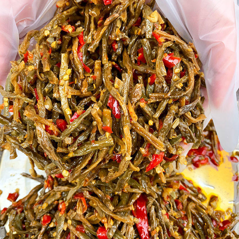 江西特产剁椒豆角香辣豆角干豇豆自制下饭菜干豆角即食瓶装酱菜
