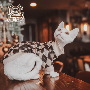 卫衣 长袖 25年春季 无毛猫德文宠物猫咪纯棉透气高弹打底衫