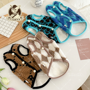 25秋冬无毛猫德文宠物小猫咪阿比纯棉加厚泰迪绒保暖加绒马甲背心