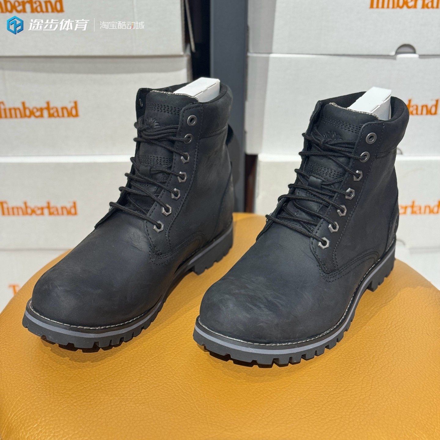 添柏岚秋冬男黑色牛皮中帮户外踢不烂徒步通勤休闲短靴A2KTV015,户外/登山/野营/旅行用品,户外休闲鞋,淘宝优惠券,粉丝福利购,淘宝优惠卷