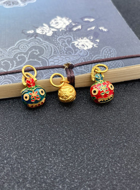 吞金兽一家高保色款珐琅彩吊坠