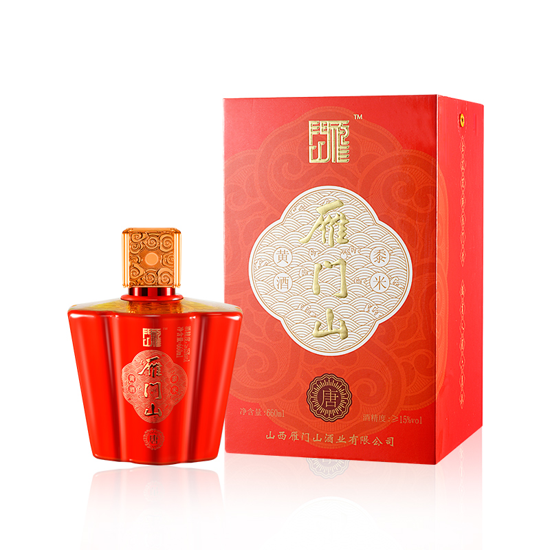 雁门山黄酒 唐 12年陈 半甜型黍米酒15度660mL礼盒装山西代州黄酒