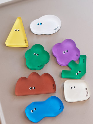 VM香草山 正品原创设计亚克力冰箱贴彩色磁吸磁铁可爱磁吸磁性