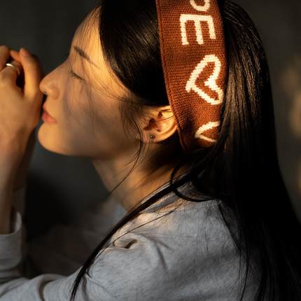 VM香草山 小温暖发带 秋冬弹力洗脸针织日常运动宽边套头戴发箍